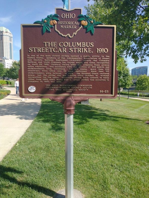 William Green, Labor Leader / The Columbus Streetcar Strike, 1910 Marker image. Click for full size.
