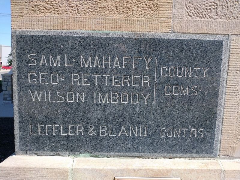 Marion County Courthouse Cornerstone image. Click for full size.