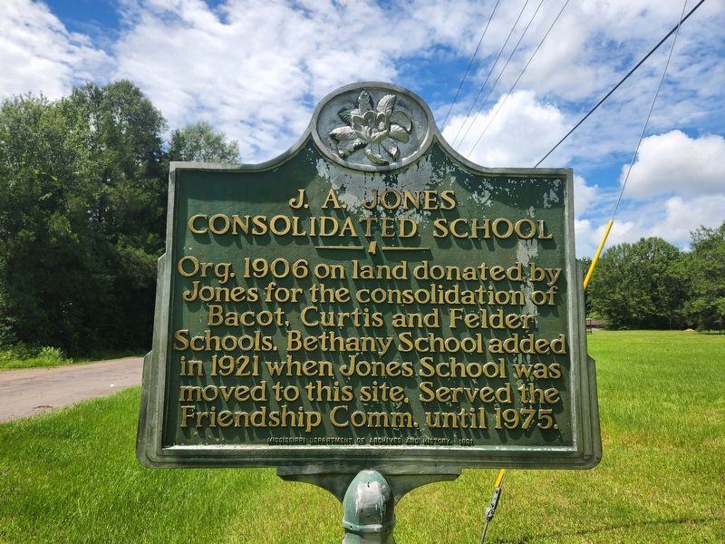 J.A. Jones Consolidated School Marker image. Click for full size.