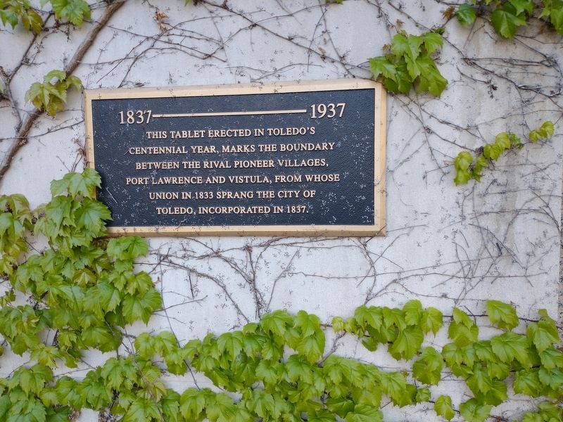 Boundary Between Rival Pioneer Villages Marker. Click for full size. Boundary Between Rival Pioneer Villages Marker image. Click for full size.