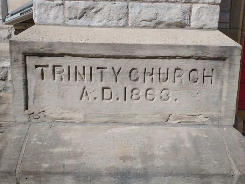 Trinity Episcopal Church Cornerstone. Click for full size. Trinity Episcopal Church Cornerstone image. Click for full size.