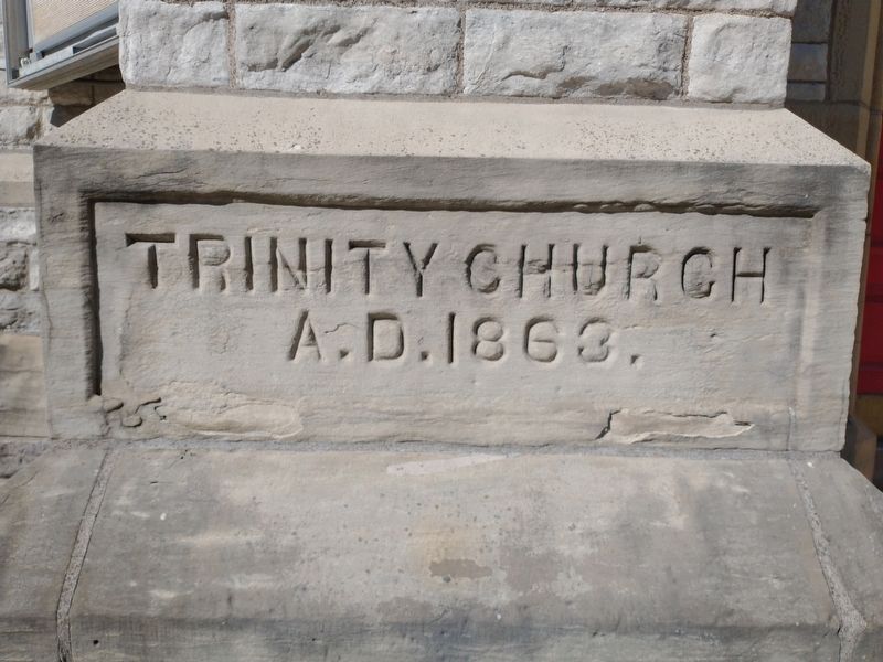 Trinity Episcopal Church Cornerstone image. Click for full size.