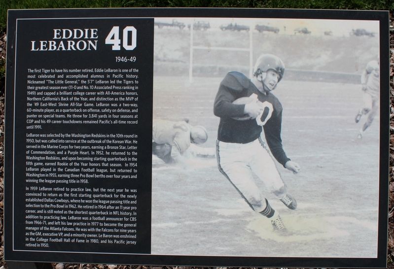 Eddie LeBaron #40 Marker image. Click for full size.
