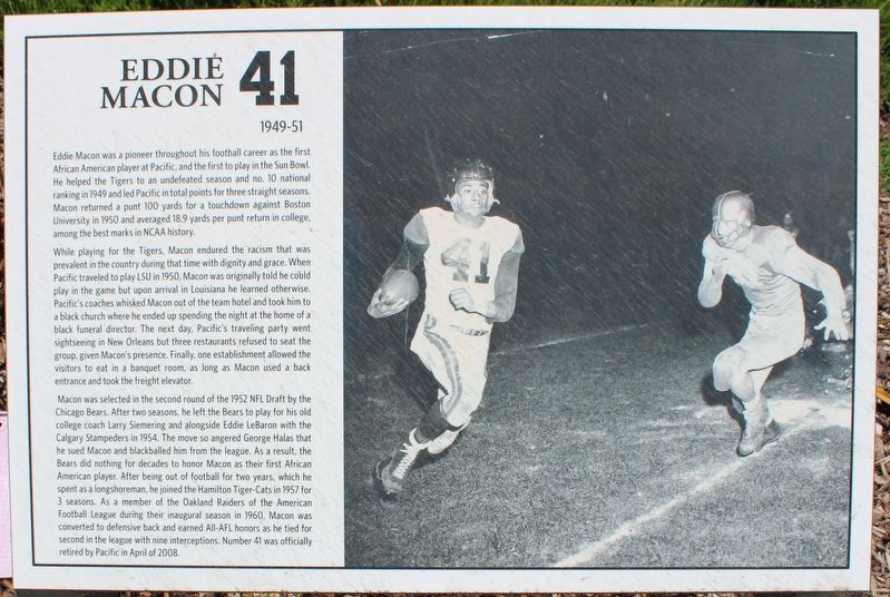 Eddie Macon #41 Marker image. Click for full size.