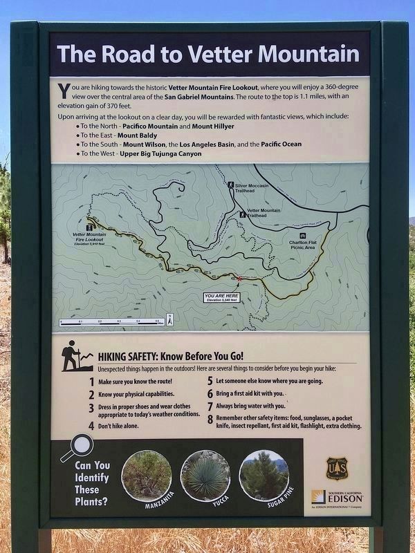 Road to Vetter Mountain Marker image. Click for full size.