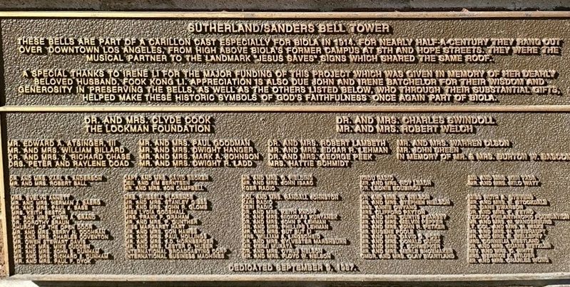 Sutherland/Sanders Bell Tower Marker image. Click for full size.