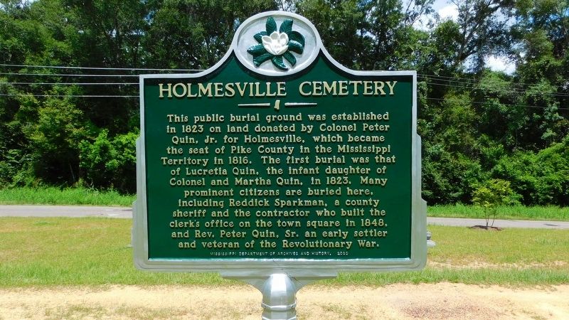 Holmesville Cemetery Marker image. Click for full size.