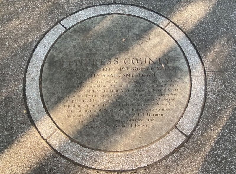 Fentress County Marker. Click for full size. Fentress County Marker image. Click for full size.