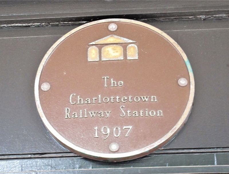 Charlottetown Railway Station Marker. Click for full size. Charlottetown Railway Station Marker image. Click for full size.