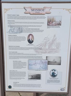 Monroe, Michigan: "Early years along the lake" Marker. Click for full size. Monroe, Michigan: "Early years along the lake" Marker image. Click for full size.
