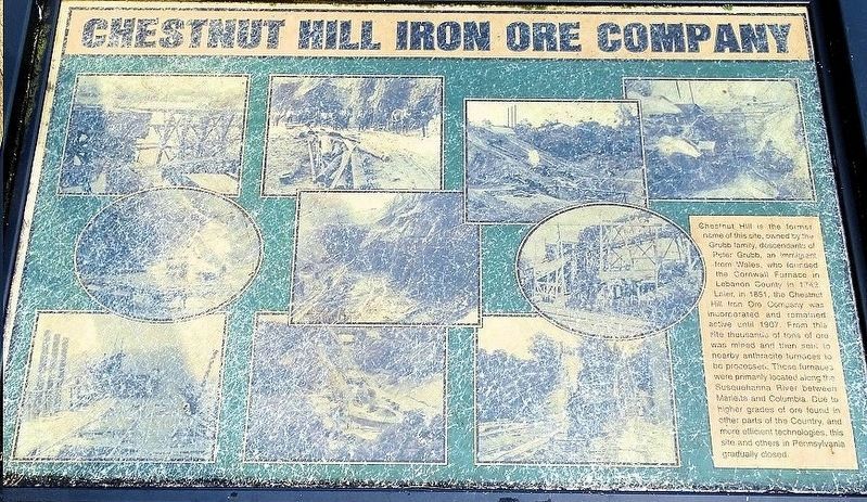 Chestnut Hill Iron Ore Company Marker image. Click for full size.