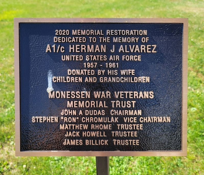 2020 Memorial Restoration Plaque image. Click for full size.