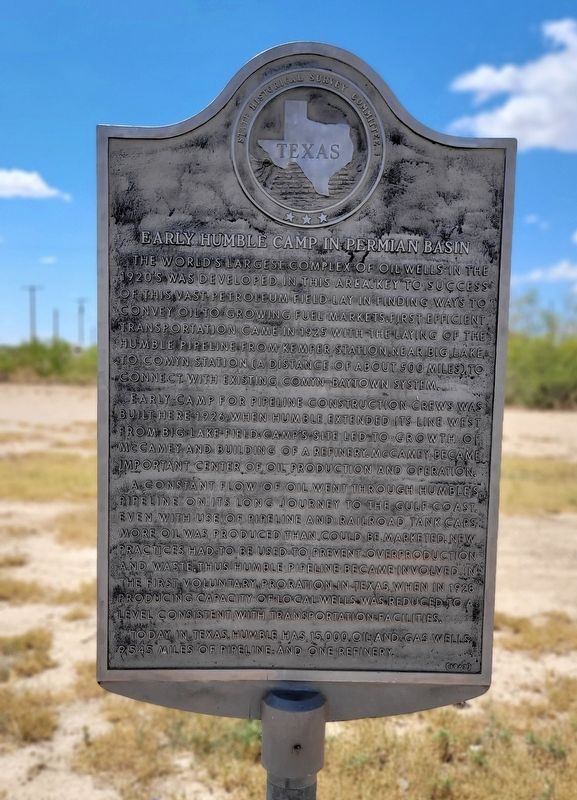 Early Humble Camp in Permian Basin Marker image. Click for full size.