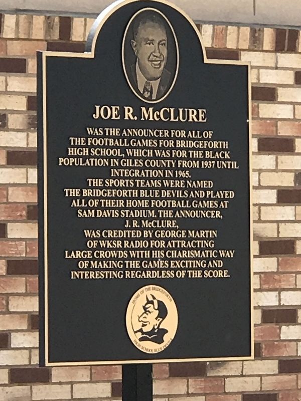 Joe R. McClure Marker. Click for full size. Joe R. McClure Marker image. Click for full size.