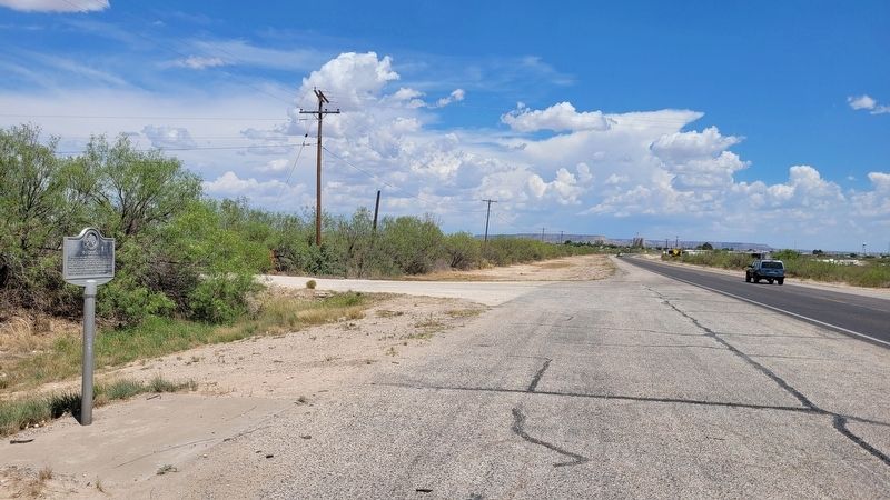 The view of the McCamey Marker from the road image. Click for full size.