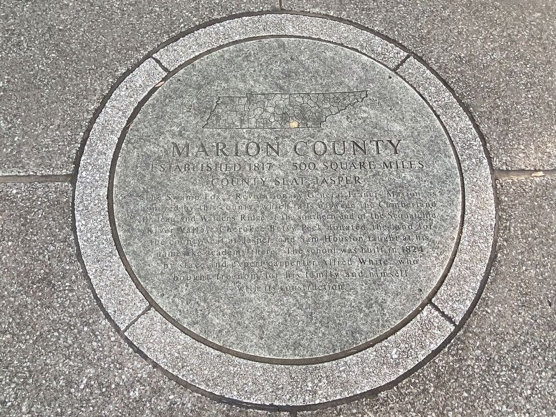 Marion County Marker. Click for full size. Marion County Marker image. Click for full size.