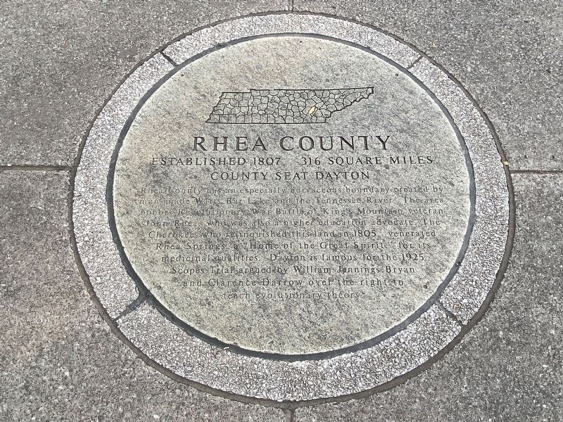 Rhea County Marker image. Click for full size.