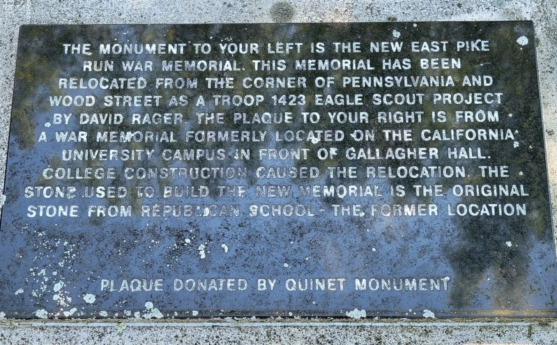 Monument Relocation Marker. Click for full size. Monument Relocation Marker image. Click for full size.