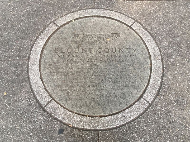 Blount County Marker. Click for full size. Blount County Marker image. Click for full size.