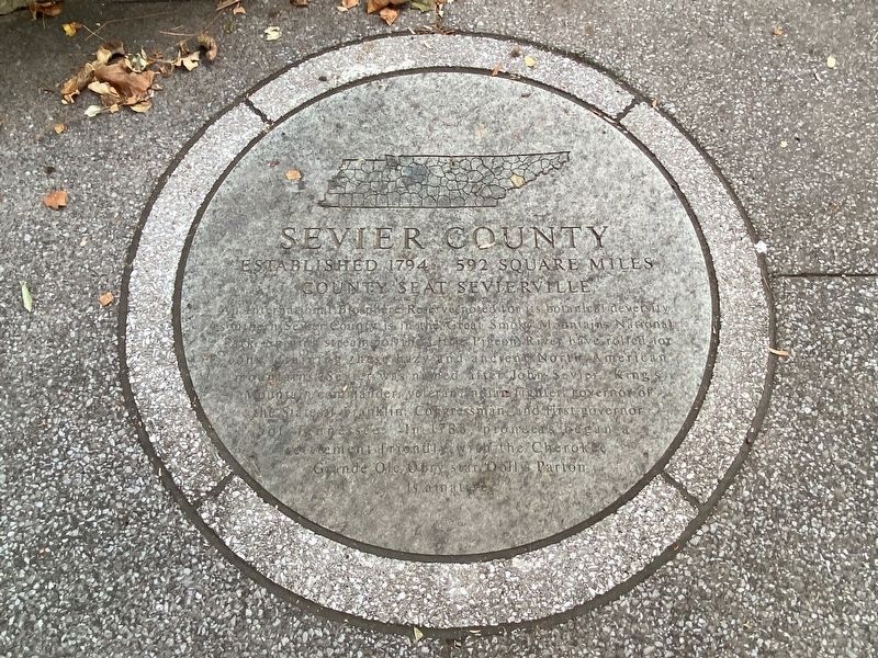Sevier County Marker. Click for full size. Sevier County Marker image. Click for full size.