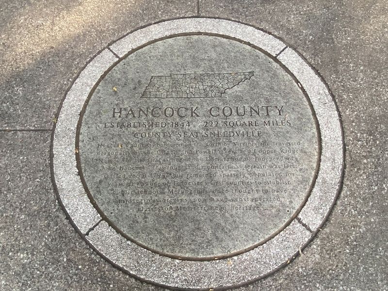 Hancock County Marker image. Click for full size.