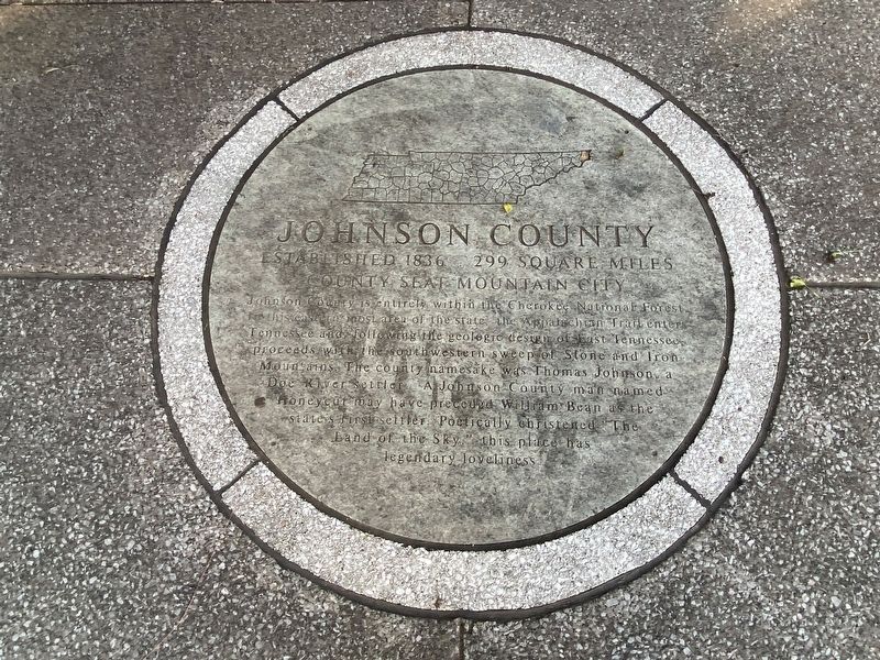 Johnson County Marker. Click for full size. Johnson County Marker image. Click for full size.