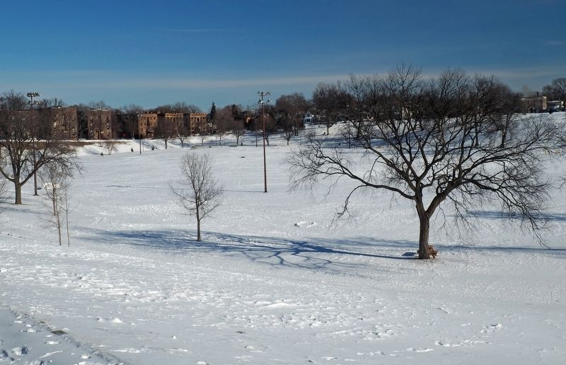 The Powderhorn Oval viewed from the marker image. Click for full size.