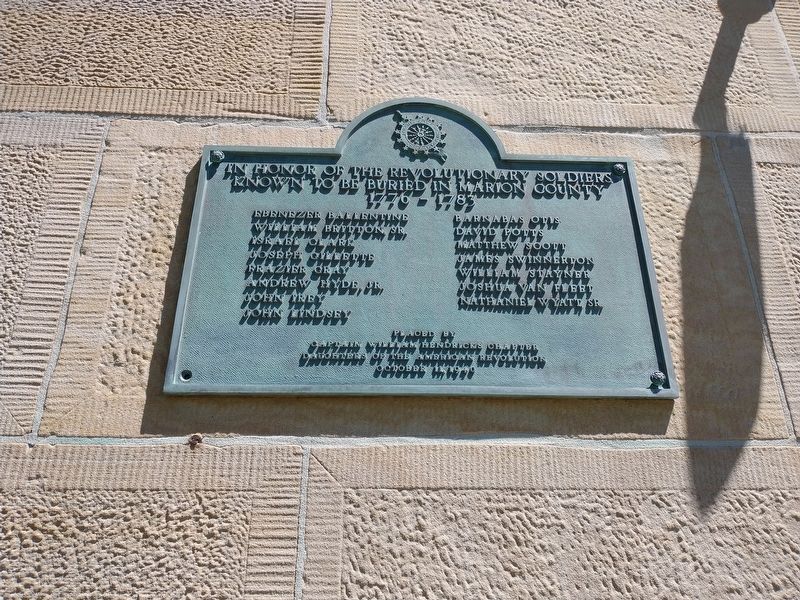 Marion County Revolutionary Soldiers Memorial. Click for full size. Marion County Revolutionary Soldiers Memorial image. Click for full size.
