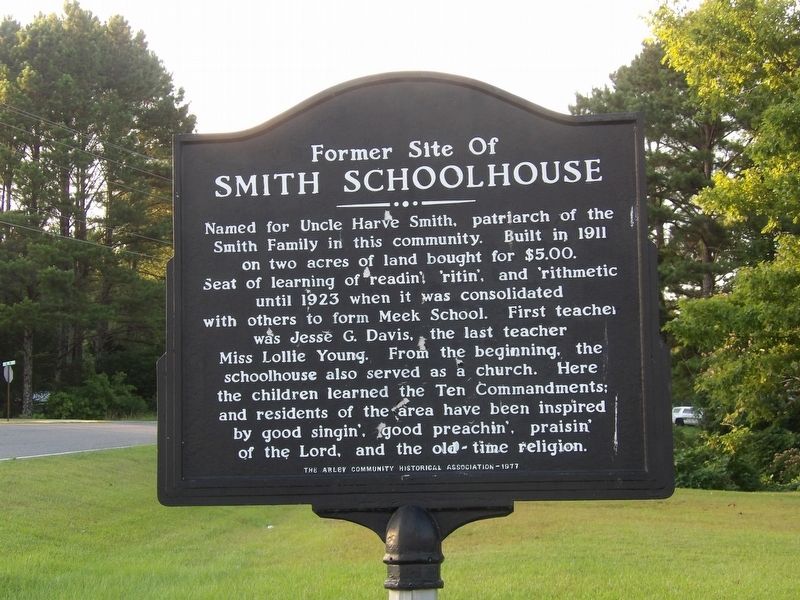 Former Site of Smith Schoolhouse Marker image. Click for full size.