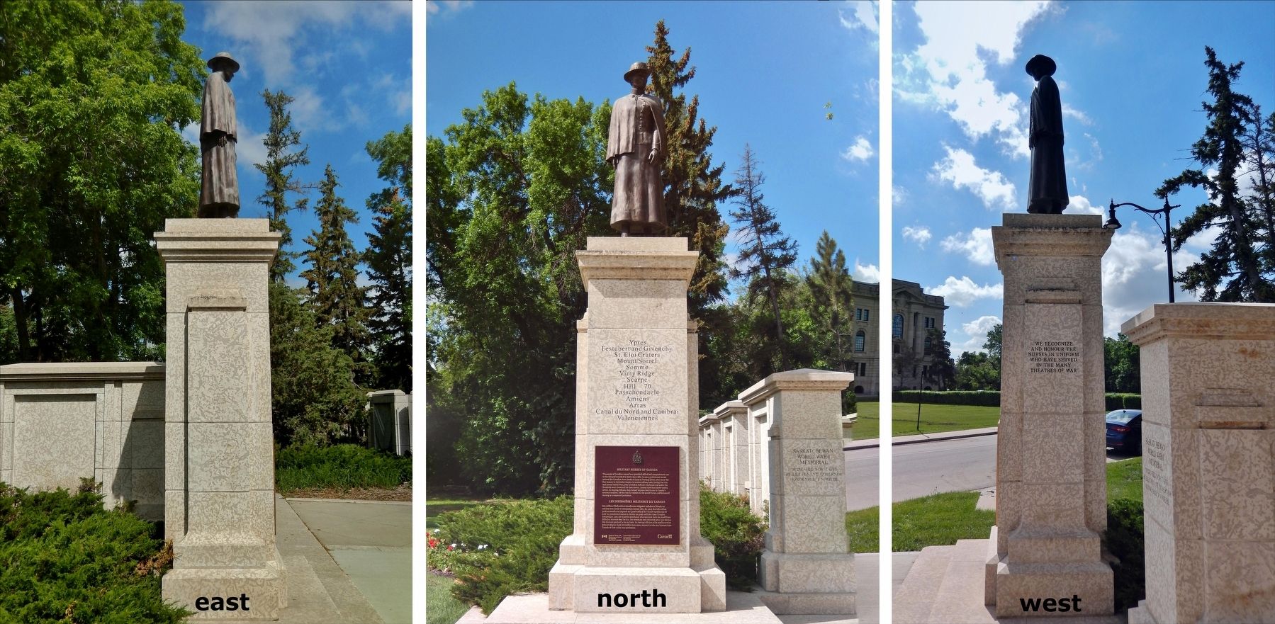 War Sisters Monument<br>(<i>a full-size bronze statue of a World War I Nursing Sister</i>). Click for full size. War Sisters Monument<br>(<i>a full-size bronze statue of a World War I Nursing Sister</i>) image. Click for full size.