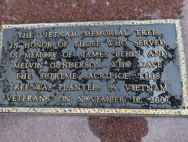 The Vietnam Memorial Tree Marker. Click for full size. The Vietnam Memorial Tree Marker image. Click for full size.