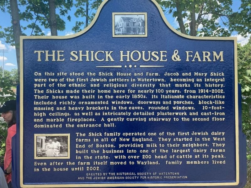 The Schick House & Farm Marker image. Click for full size.