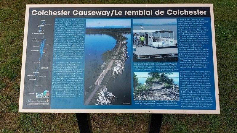 Colchester Causeway / Le remblai de Colchester Marker image. Click for full size.