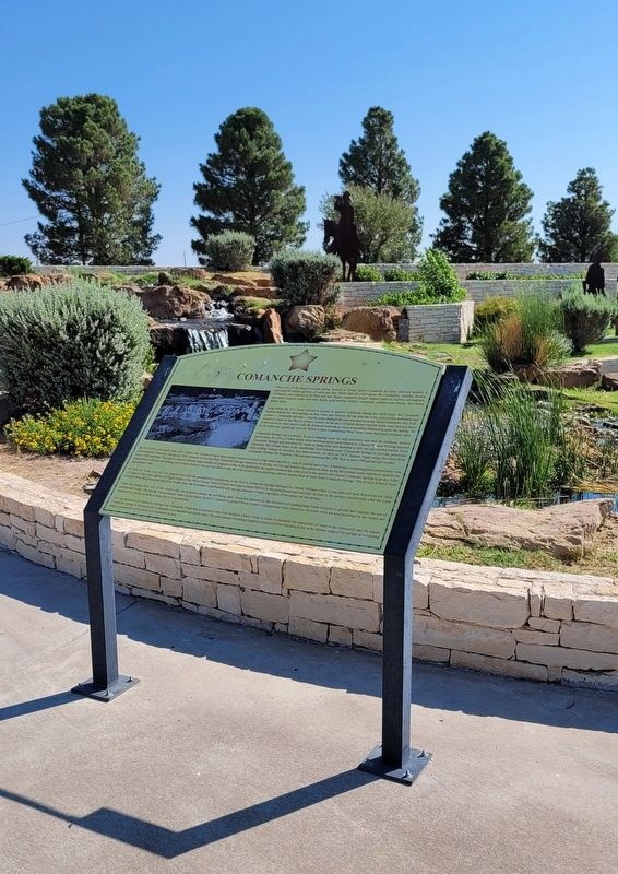 Comanche Springs Marker. Click for full size. Comanche Springs Marker image. Click for full size.