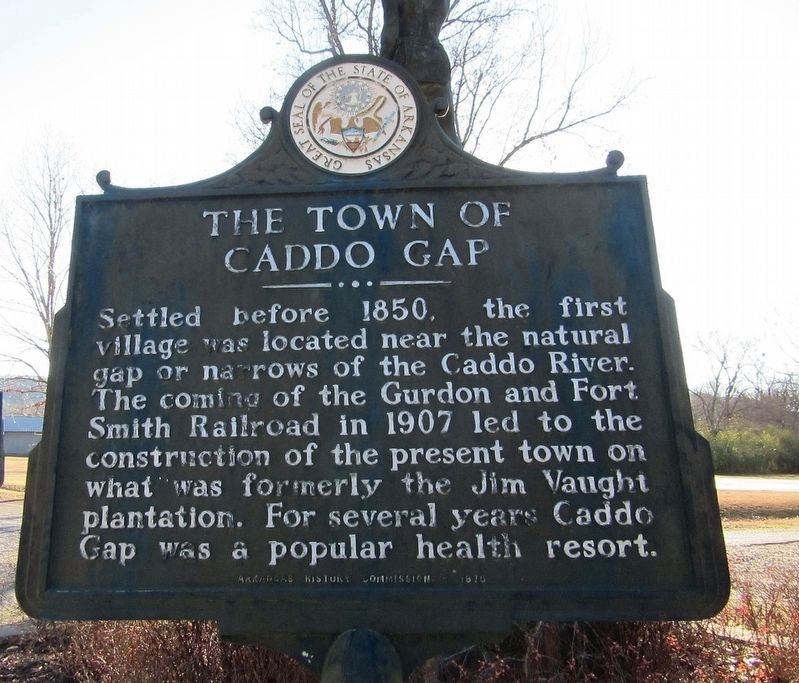 The Town of Caddo Gap Marker image. Click for full size.