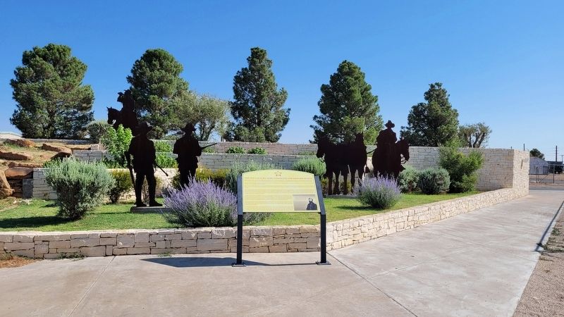 The view of the 9th Cavalry, Fort Stockton and Edward Hatch Marker image. Click for full size.