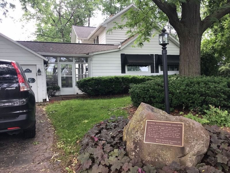 George Nichols Home - Circa 1878 and Marker image. Click for full size.