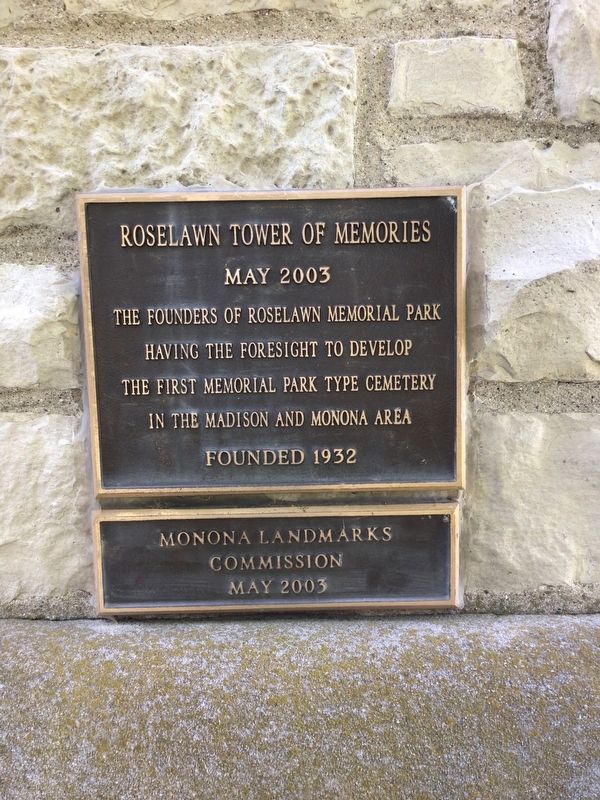 Roselawn Tower of Memories Marker image. Click for full size.