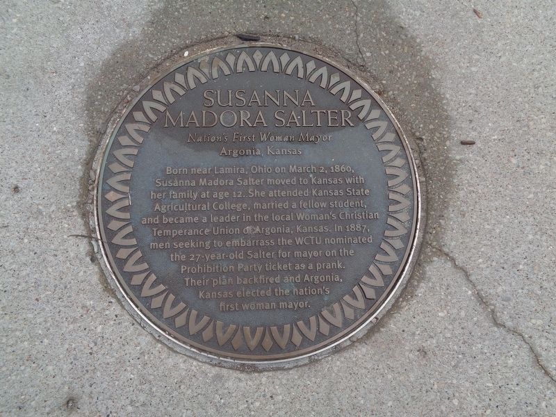 Susanna Madora Salter Marker image. Click for full size.