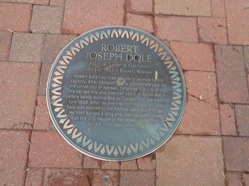 Robert Joseph Dole Marker image. Click for full size.