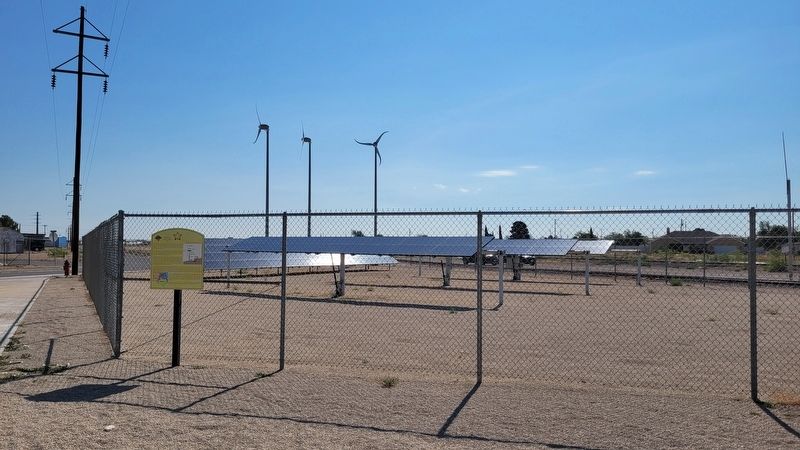 The Pecos County Fort Stockton Renewable Energy Park and Marker image. Click for full size.