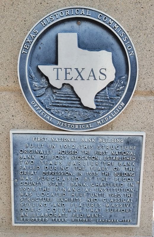 First National Bank Building Marker. Click for full size. First National Bank Building Marker image. Click for full size.