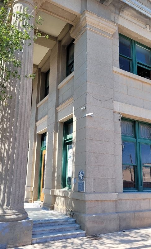 The First National Bank Building and Marker. Click for full size. The First National Bank Building and Marker image. Click for full size.