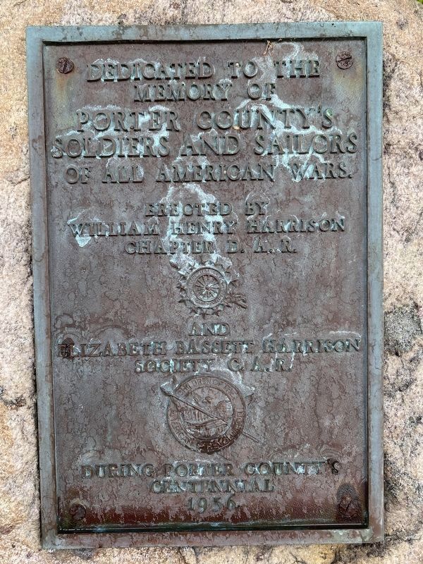 Porter County (Indiana) Veterans Marker. Click for full size. Porter County (Indiana) Veterans Marker image. Click for full size.