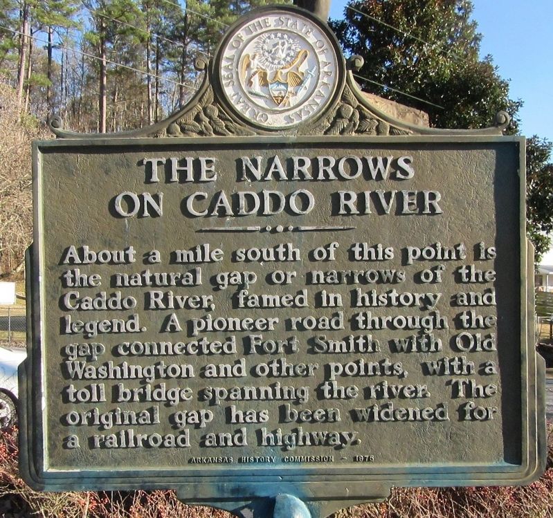 The Narrows on Caddo River Marker image. Click for full size.