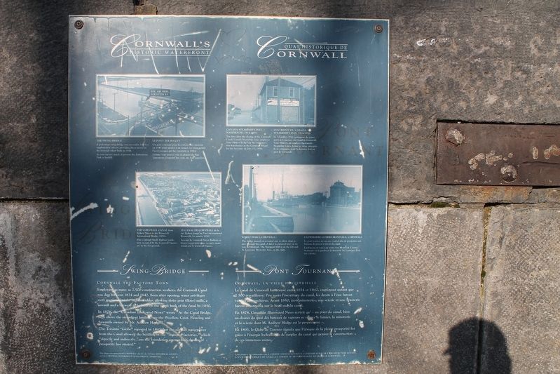 Cornwall's Historic Waterfront Marker image. Click for full size.