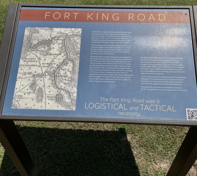 Fort King Road Marker image. Click for full size.