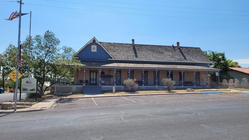 The view of the Annie Riggs Museum and Marker from across Main Street. Click for full size. The view of the Annie Riggs Museum and Marker from across Main Street image. Click for full size.