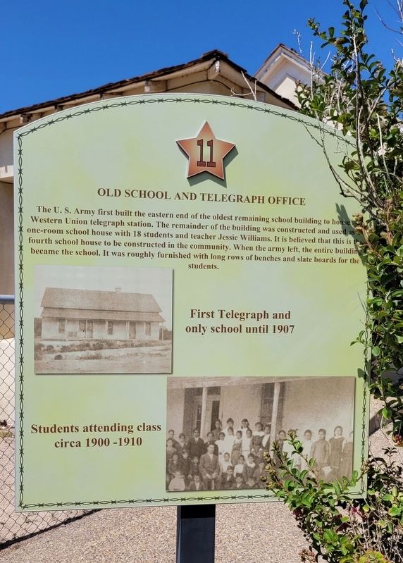 Old School and Telegraph Office Marker. Click for full size. Old School and Telegraph Office Marker image. Click for full size.
