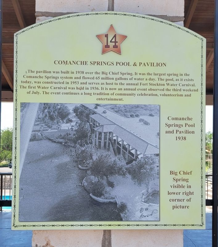 Comanche Springs Pool & Pavilion Marker image. Click for full size.